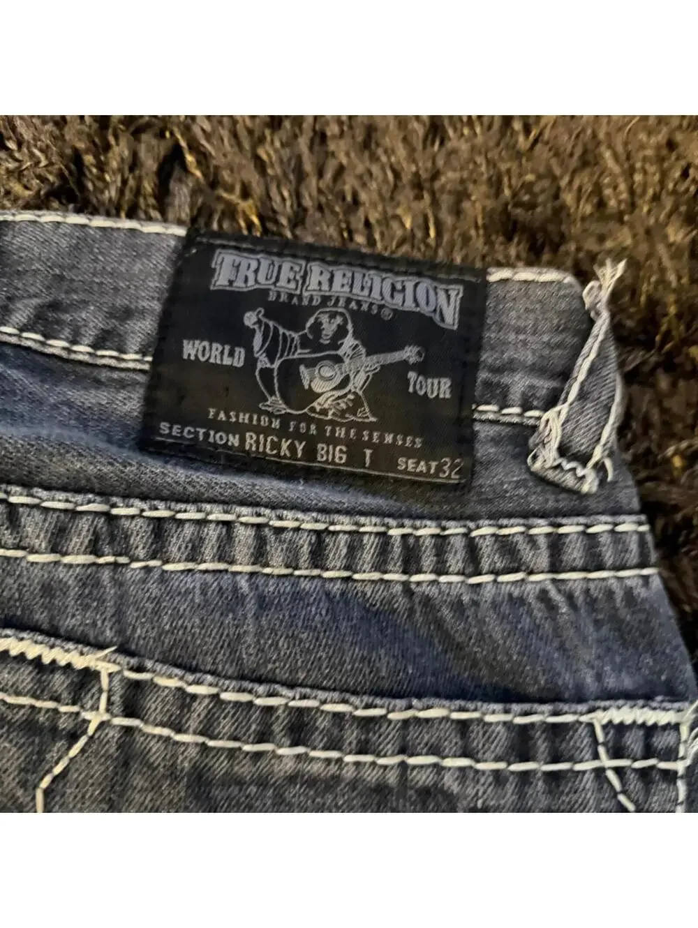 True Religion straight fit black jeans